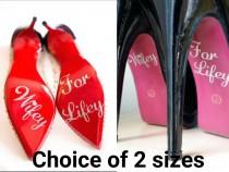 wedding photo - Wifey for lifey wedding shoe sole decals/ stickers* FREE POSTAGE* in 2 sizes and sparkly or plain colours