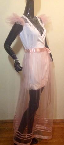 wedding photo - free shipping .Bridal Lace Robe, Wedding robes, Blush Pink Wedding Robe. silk Robe , transparent Robe. 