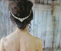 wedding photo -  Pearl Bridal Headpiece, Pearl Headband, Wedding Headpiece, Bridal Hair Jewelry