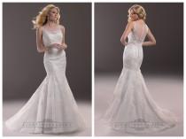 wedding photo -  Fit and Flare Illusion Bateau Neckline Lace Wedding Dresses with Illusion Back