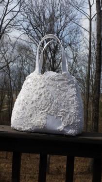 wedding photo - Upcycled/Repurposed wedding gown made into a Swoon Ethel Tote