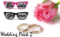 wedding photo - BRIDE SUNGLASSES, PACK Wayfarer Wedding Sunglasses Bride & Groom