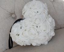 wedding photo - Mickey Flower Ball, Kissing Ball. Bouquet. Wedding Centerpiece. Flower Girl. Choose your rose colors.