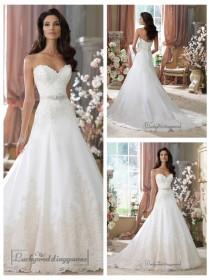 wedding photo -  Strapless Sweetheart A-line Lace Appliques Wedding Dresses