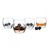wedding photo - Personalized Heavy Based Whiskey Glasses With Whiskey Stones