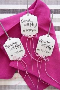 wedding photo - Awesome DIY Idea For Making Wedding Sparkler Tags!