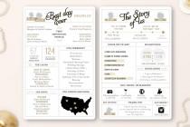 wedding photo - Printable - Infographic wedding program, customizable