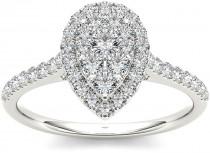 wedding photo - MODERN BRIDE 3/4 CT. T.W. Diamond 10K White Gold Pear-Shaped Engagement Ring