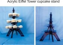 wedding photo - Acrylic Eiffel Tower cupcake stand