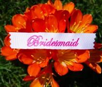 wedding photo - Bridesmaid Personalized  Labels  by Natalia Sabins Custom Embroidered
