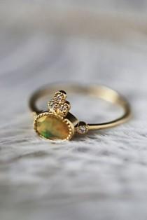 wedding photo - Free People Opal Crown 5 Diamond Ring