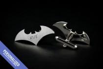 wedding photo - Wedding Cufflinks for groom – Bat Cufflinks, bride to groom gift – Sterling Silver Cufflinks engraved