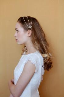 wedding photo - Art Deco Wedding Headpiece - Bridal Hair Accessory - Bohemian Hair chain with crystals - Agnes Hart