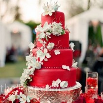 wedding photo - Red Wedding Cake