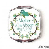 wedding photo - Mother of Groom Compact Mirror - Mother of the Groom Gift - Wedding Compact Mirror