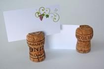 wedding photo - Champagne Cork Place Card Holders
