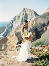 wedding photo - California Cliffside Elopement Inspiration