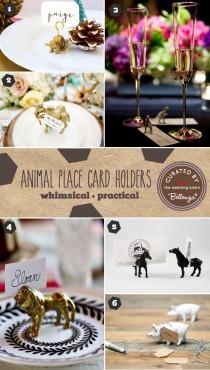 wedding photo - Animals Make Whimsical Place Card Holders!