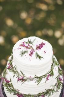 wedding photo - Raspberry Rosemary Cake