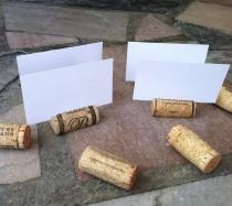 wedding photo - SUPER SALE Wine Cork Place Card Holders - set of 25 - Weddings -Birthdays - Shower - Parties