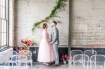 wedding photo - Bright Geometric Vow Renewal Shoot - Weddingomania