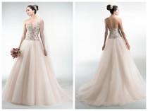 wedding photo -  Organza Ball Gown Sweetheart Wedding Dresses with Beaded Bodice