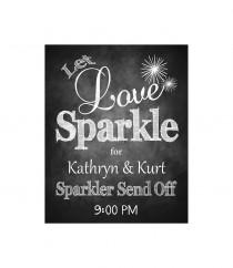 wedding photo - Let Love Sparkle, Sparkler Sendoff Printable Chalkboard Wedding Sign, Printable Wedding Signage, Wedding Chalkboard Art, Personalized Sign