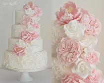 wedding photo - Ruffle Roses & Cascading Flowers