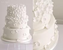 wedding photo - Hydrangea Cascade Wedding Cake