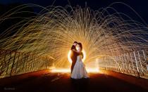 wedding photo - Playing With Fire (Fiddler’S Elbow Wedding)