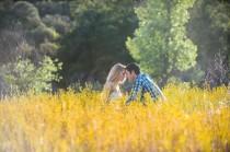 wedding photo - Kissing In Wildflowers