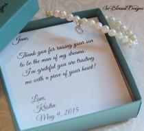 wedding photo - Mother of the Groom bracelet, Mother of Bride bracelet, Mother in law gift, Wedding gift, Future mother in law