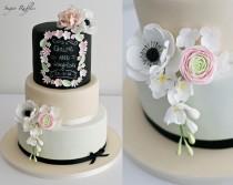 wedding photo - Chalkboard Wedding Cake