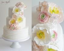 wedding photo - Spring Floral Cascade Wedding Cake