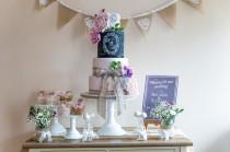 wedding photo - Chalkboard Wedding Cake Table