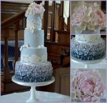wedding photo - Grey Ruffle Cake Collage