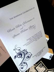 wedding photo - Custom Wedding Program - Sapphire & Diamonds Program Sample
