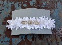 wedding photo -  Wedding garter, Wedding Leg Garter ,Bridal Garter,Of White Lace Garter, Bridal Accessory,Wedding Accessory