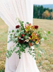 wedding photo - Modern Rustic Red And Sage Green Wedding At Castleton Farms