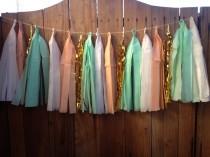 wedding photo - 8FT - Tissue Tassel Garland -Choose your colors