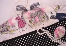 wedding photo - Padded Hanger in Paris Tres Chic Fabric for Travel Closet Hanger Safe to Concel your KeepSakes