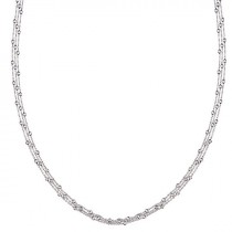 wedding photo - 18k White Gold 0.80 Carat Diamond Necklace by Michael Raven & Rick Lara - Three Strand Necklace - Diamond Station Necklace - Cyber Monday - Jewelry - For Women - For Her