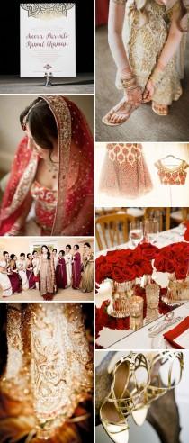 wedding photo - Traditional East Indian Wedding Inspiration   Invitation Ideas