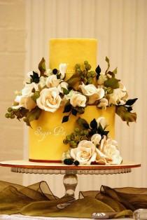 wedding photo - Wedding Cakes, Yellow. Indian Weddings Magazine