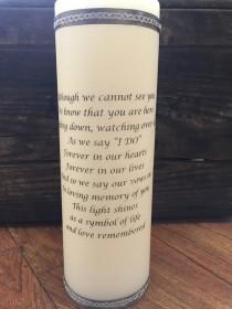 wedding photo - Wedding Memorial Candle, Remembrance Candle, Unity Candle, Customized Wedding Candle, Personalized Candle, Love, Poem