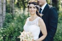wedding photo - Bridal flower crown, Wedding hair accessories, Ivory wreath, Floral headband, Rustic headpiece, babys breath wedding, style ***Eve***
