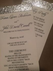 wedding photo - Glitter Wedding Programs - Printed