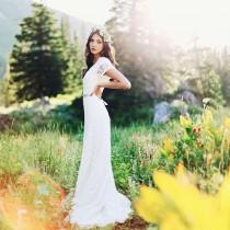 wedding photo - Modest Wedding Dress - Flutter Sleeves - Urah