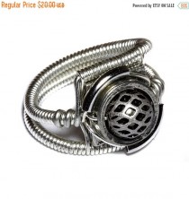 wedding photo - ON SALE TODAY - Steampunk Jewelry - Ring - Silver tone