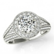 wedding photo -  Raven Fine Jewelers - Diamond Engagement Rings - 1.10 carat Diamond Engagement Ring - 14k White Gold, 18k Gold or Platinum - Engagement Rings For Women - 1/2 carat 